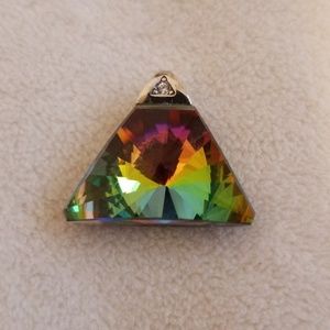 PRECIOSA Crystal Silver Triangle Pendant